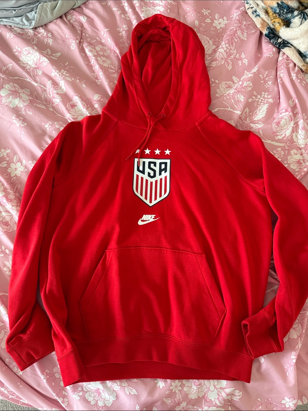 Nike Red USA Crest Hoodie